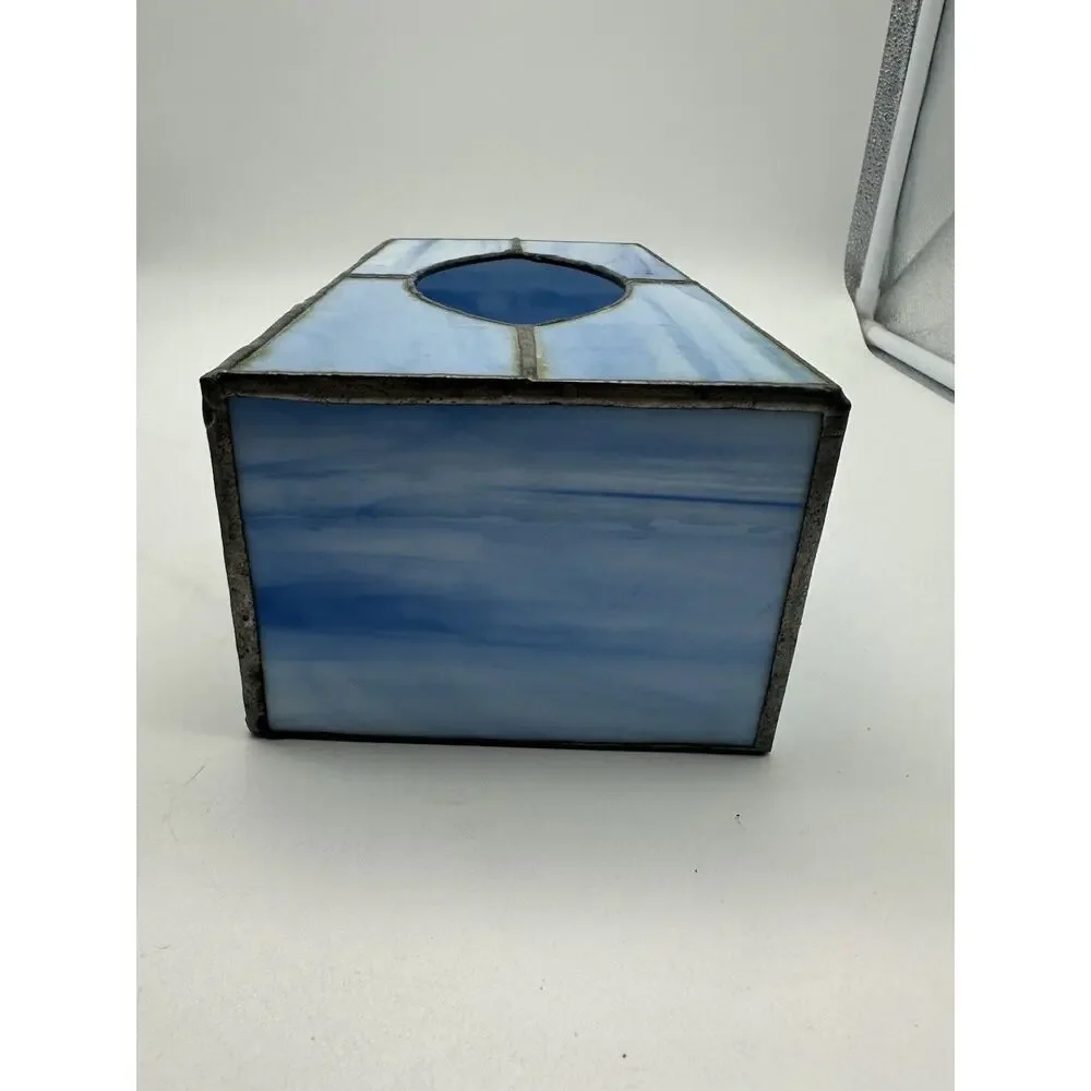 Stained Glass Tiffany Style Tissue Box Cover Decorative Decor Read
